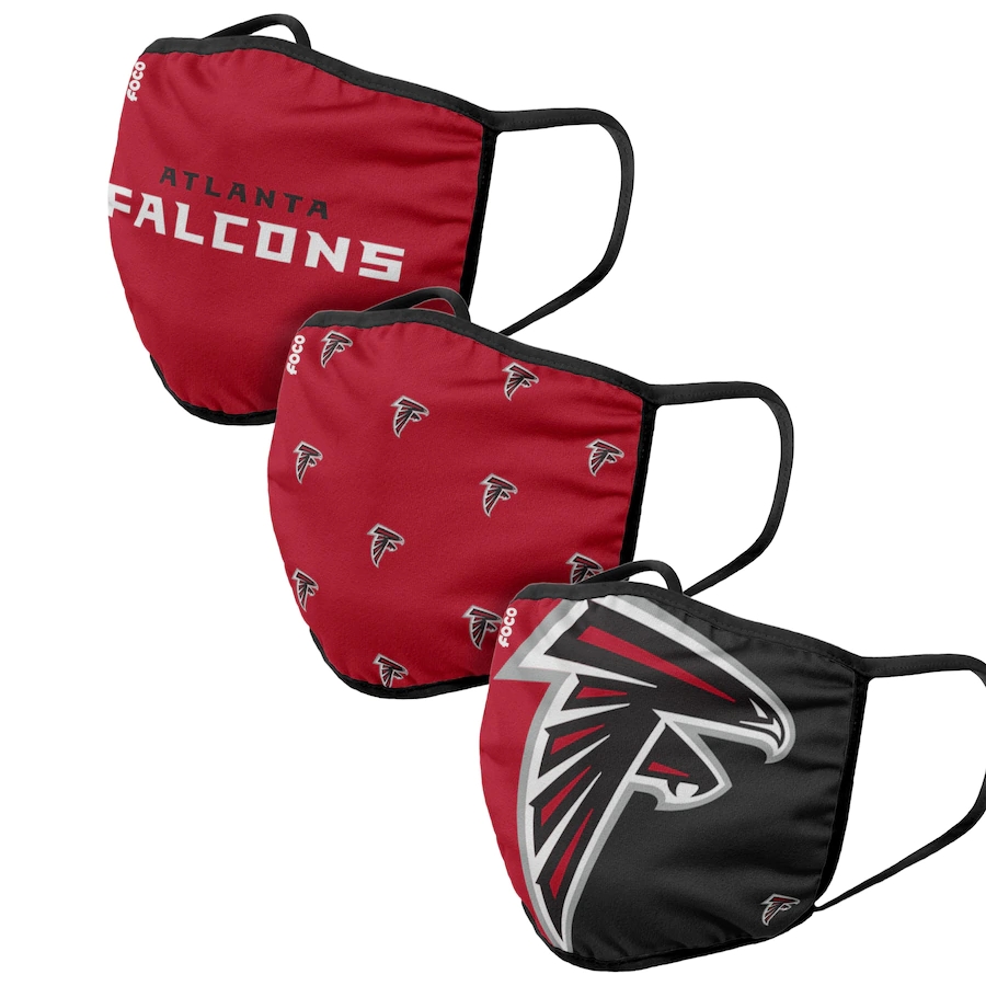  Atlanta Falcons Adult Face Covering 3-PackDust mask with filter